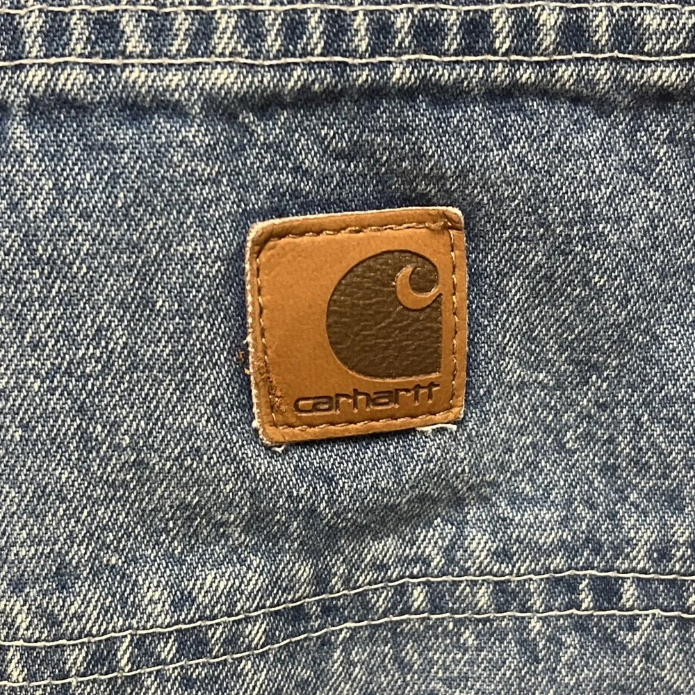 Carhartt Jeans Men's Carpenter Dungaree Fit 100% Cotton Denim Size 36 X 32